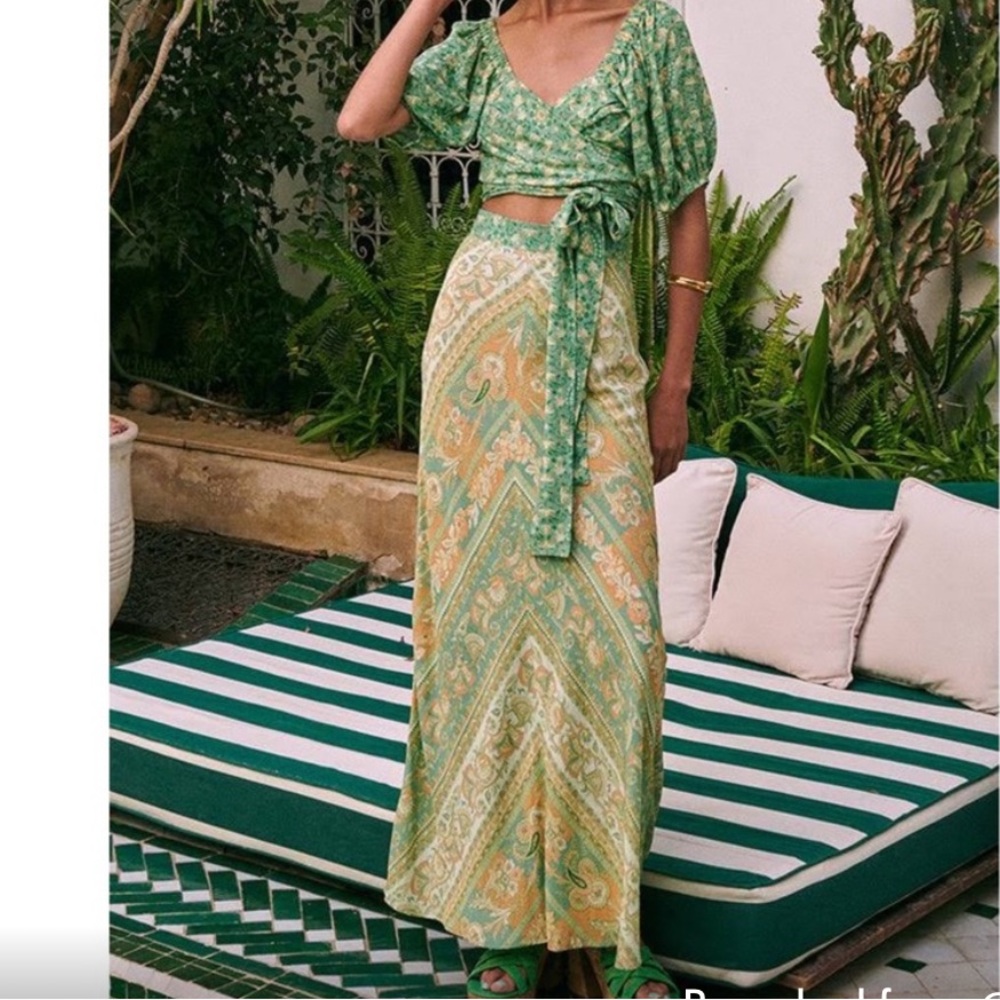 Spell Madame Peacock Maxi Skirt